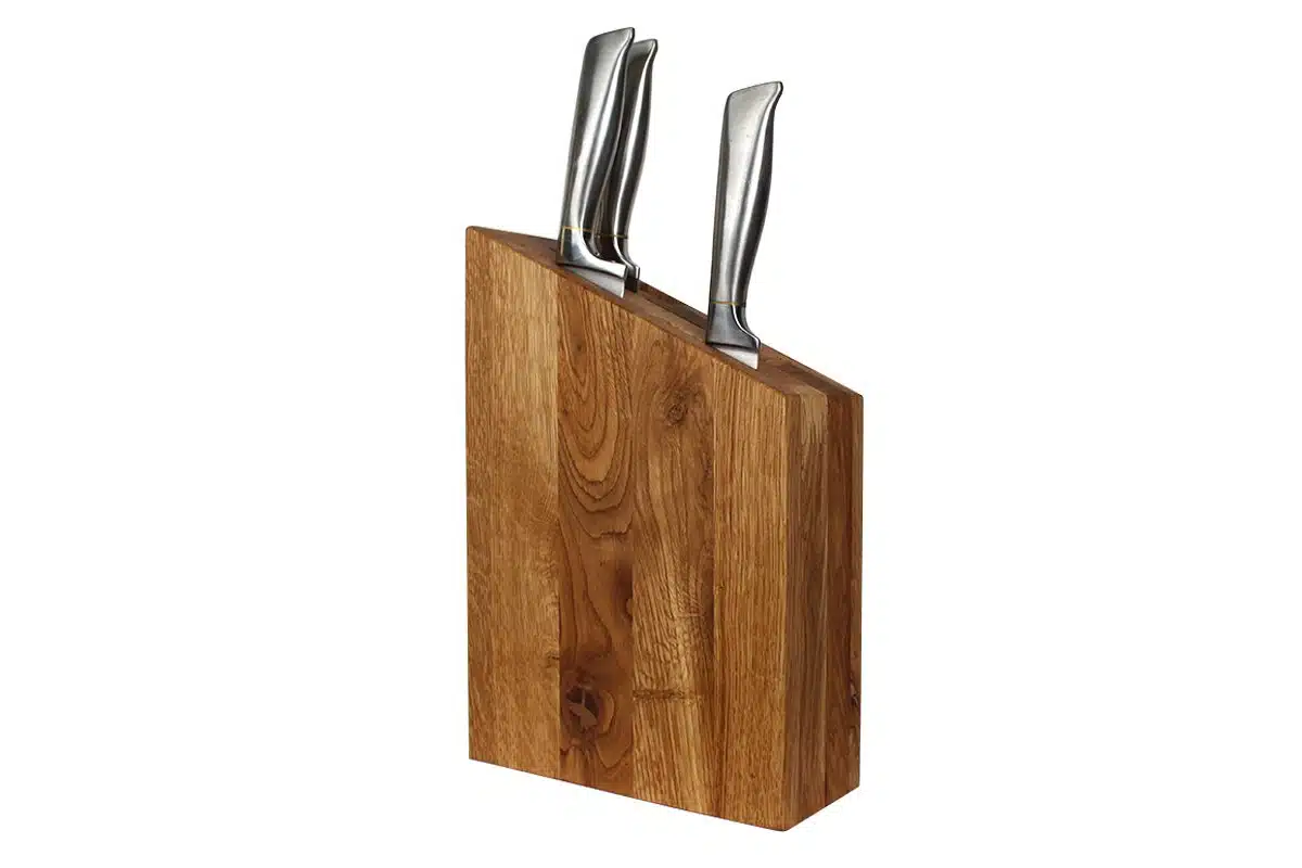Knife Block - Oak Oil (for 9 pcs)