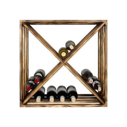 Winenest elegant wine storage in burnt pine wood