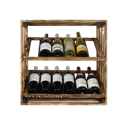 Winenest elegant wine storage in burnt pine wood