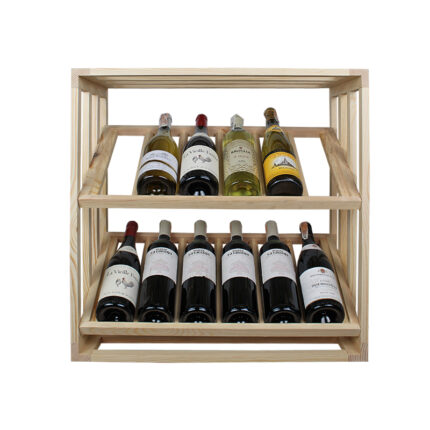 Winenest wine holder in pine wood assembled