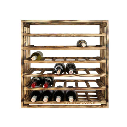 Winenest CO2 friendly wine rack in burnt pine wood