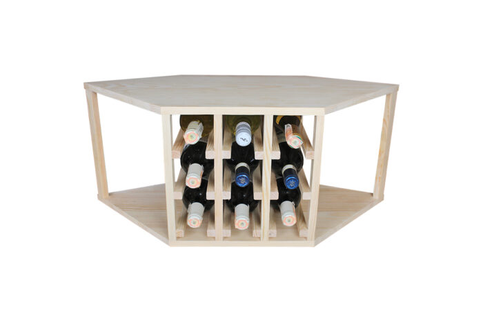 Winenest wine holder in pine wood assembled