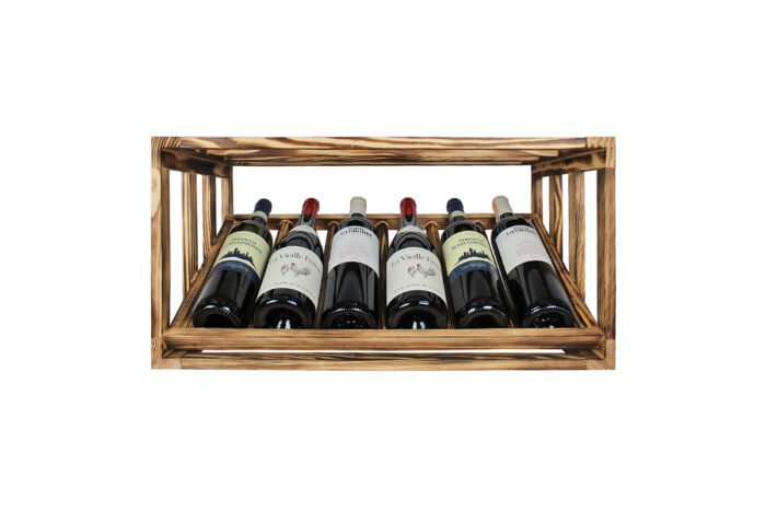 Winenest CO2-freundliches Weinregal aus gebranntem Kiefernholz