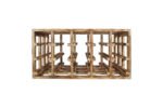 Wine racks in burnt pine wood