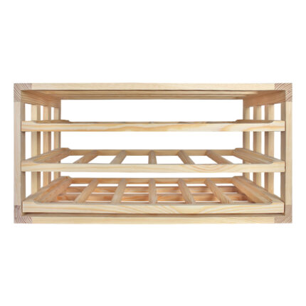 Wine racks in pine wood