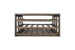 Wine racks in smoked oak wood