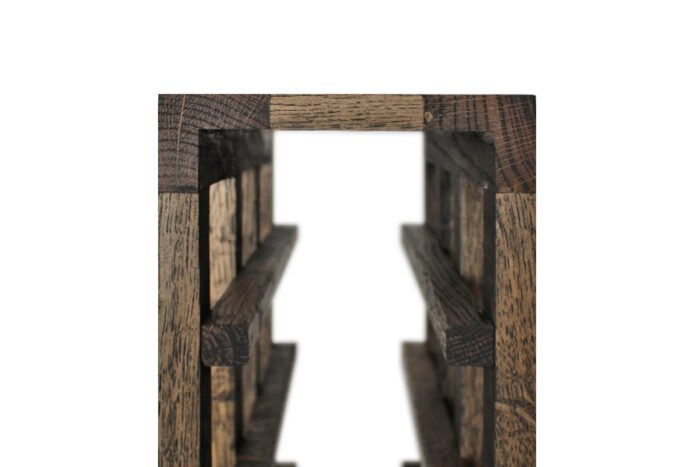 Winenest CO2 friendly wine rack in smoked oak wood