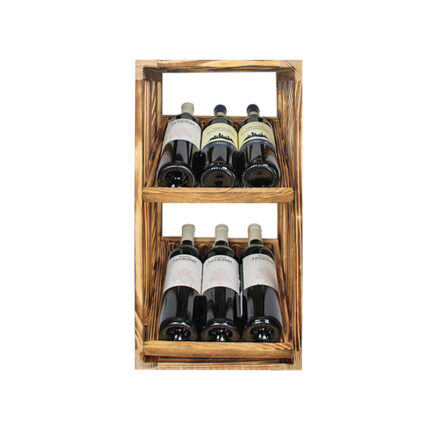 Winenest wine celler in burnt pine wood with large flexibility