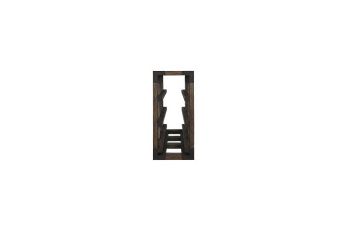 Winenest wine holder in smoked oak wood assembled