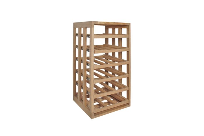 Winenest wine holder in oak wood assembled