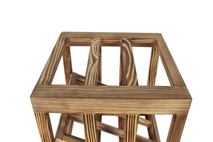 Winenest wine celler in burnt pine wood with large flexibility