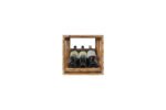 Winenest stackable wine shelf in burnt pine wood
