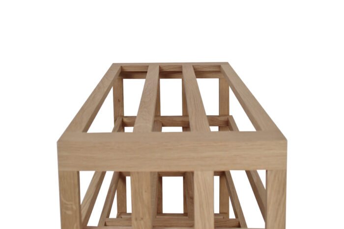 Winenest wine holder in oak wood assembled