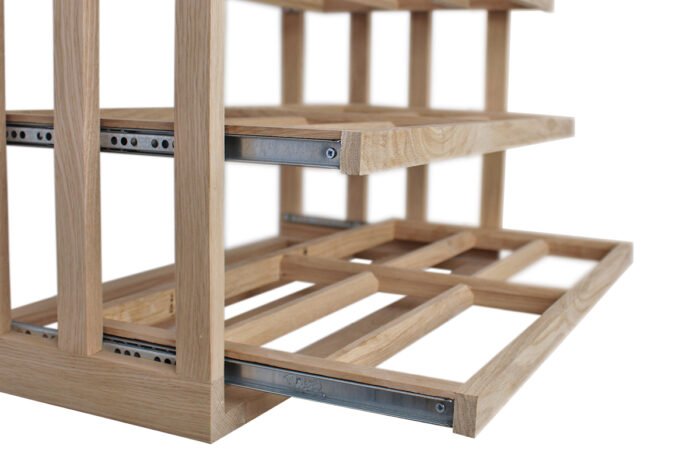 Winenest CO2 friendly wine rack in oak wood