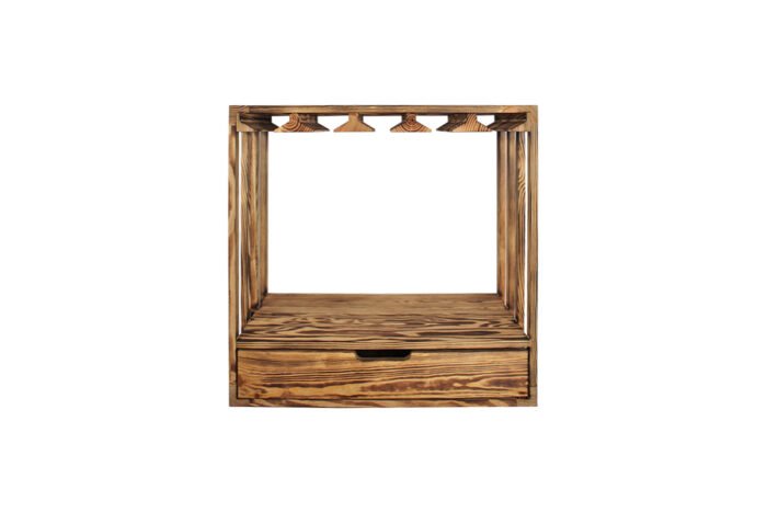 Winenest CO2 friendly wine rack in burnt pine wood