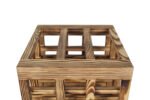 Winenest wine holder in burnt pine wood assembled
