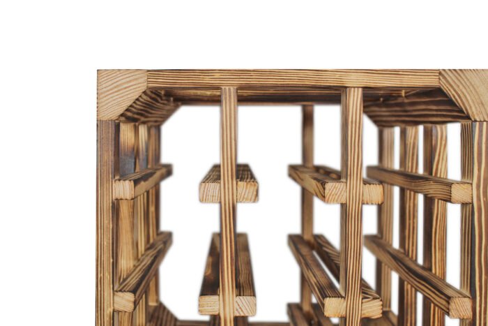 Winenest CO2 friendly wine rack in burnt pine wood