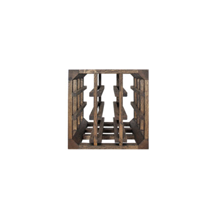 Winenest stackable wine shelf in smoked oak wood