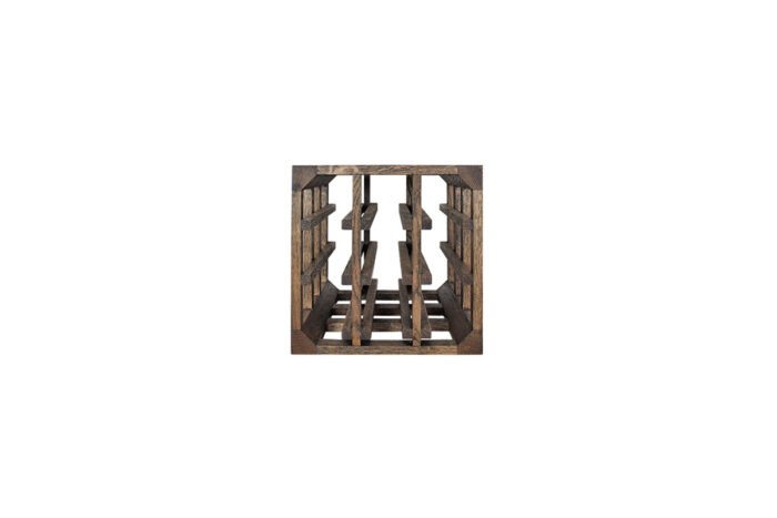 Winenest stackable wine shelf in smoked oak wood