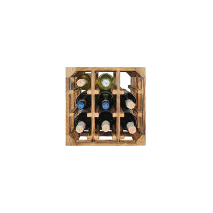 Winenest wine celler in burnt pine wood with large flexibility