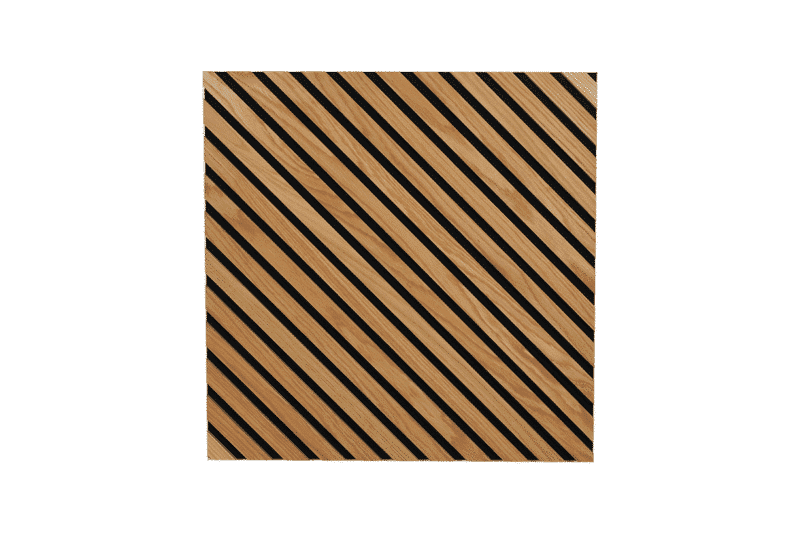 Acoustic Panel Diagonal - Oak Oil (600x600x20)
