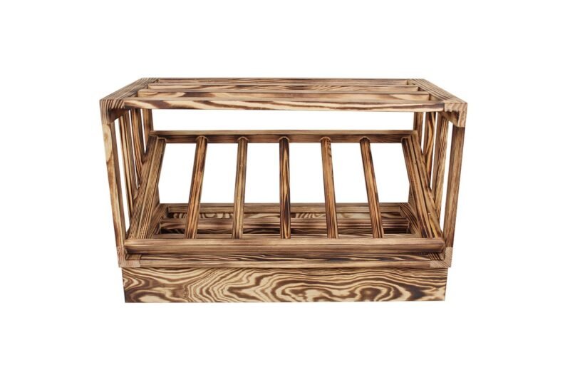 Wine Rack Base 60cm - Burnt Pine - Image 3
