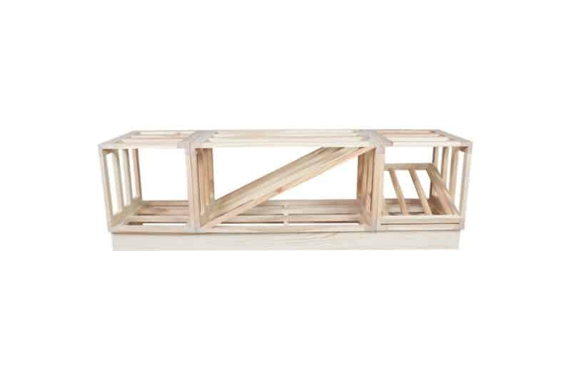 Wine Rack Base 120cm - Pine - Image 3