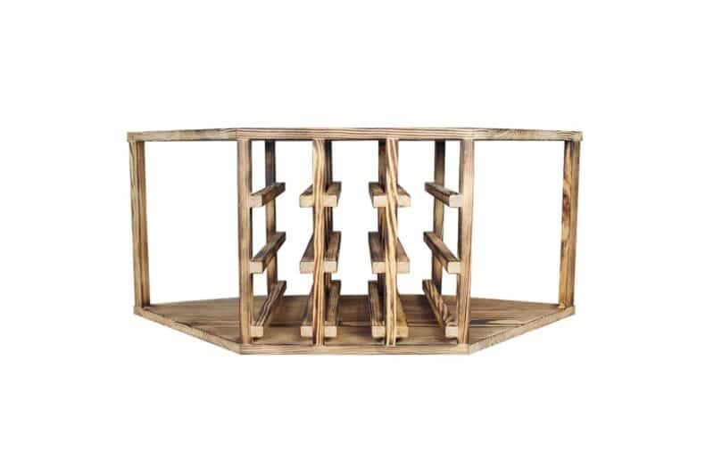 Wine Rack - Half Jax Corner - Burnt Pine