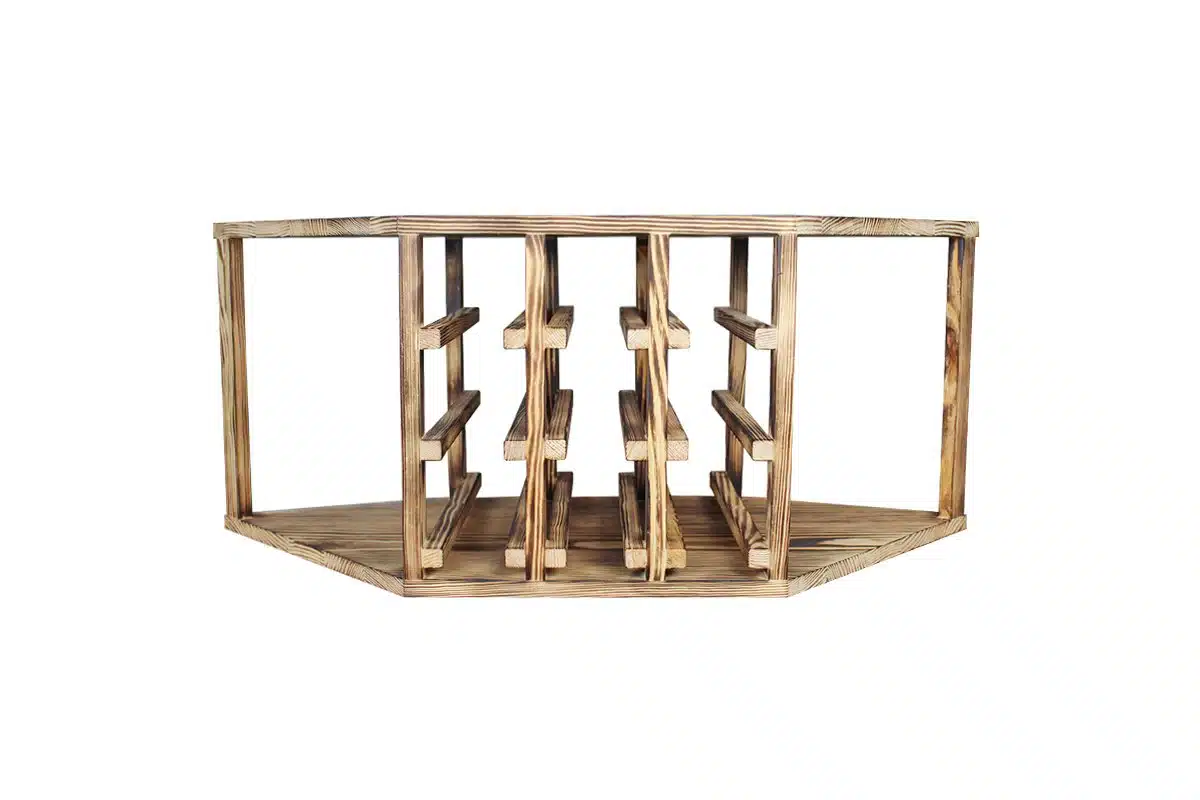 Wine Rack - Half Jax Corner - Burnt Pine