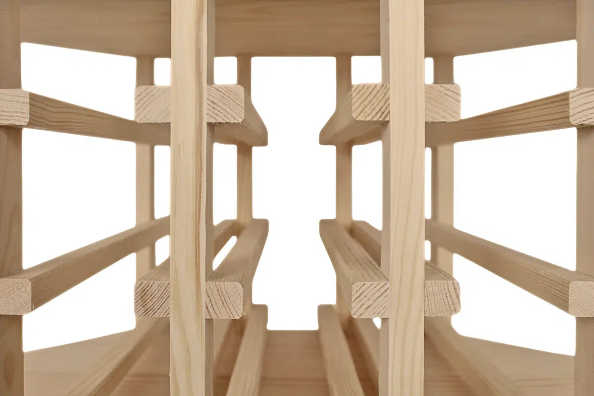 Wine Rack - Half Jax Corner - Oak - Image 2