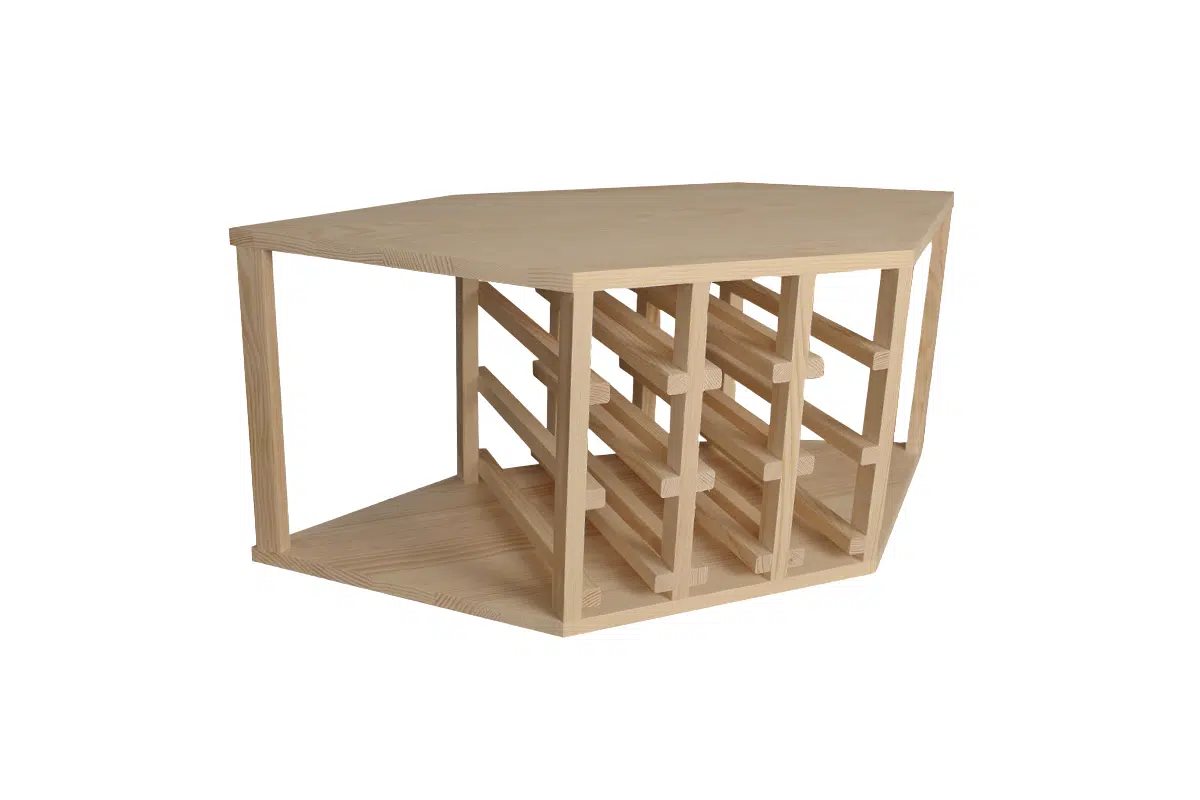 Wine Rack - Half Jax Corner - Oak - Image 3