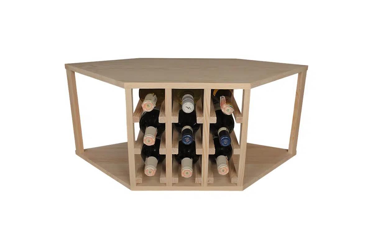Wine Rack - Half Jax Corner - Oak - Image 5