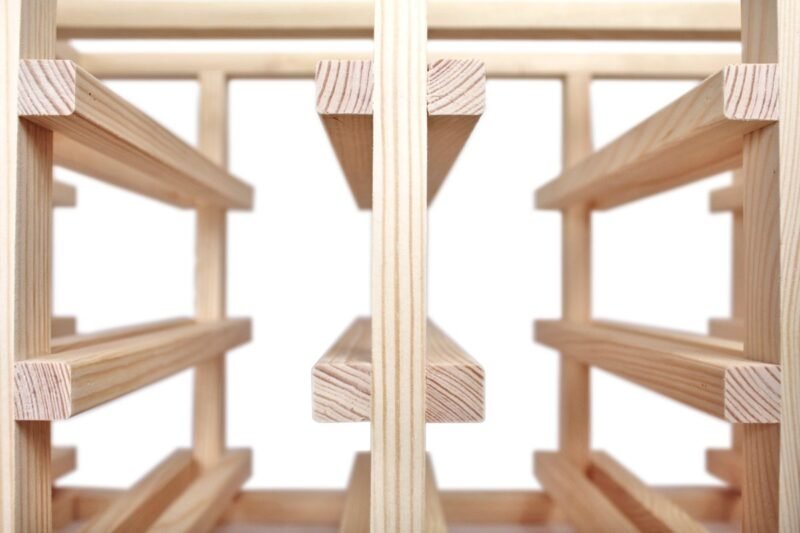 Wine Rack - Half Rex Horizontal - Pine - Image 5