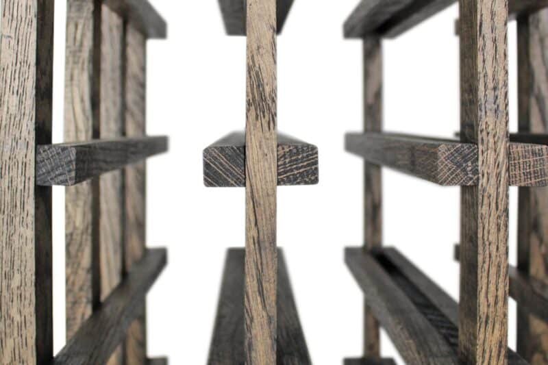 Wine Rack - Half Rex Vertical - Smoked Oak - Image 5