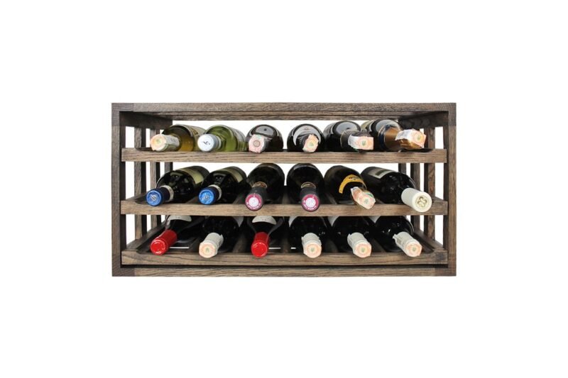 Wine Rack - Half Zoe Horizontal - Smoked Oak - Image 2