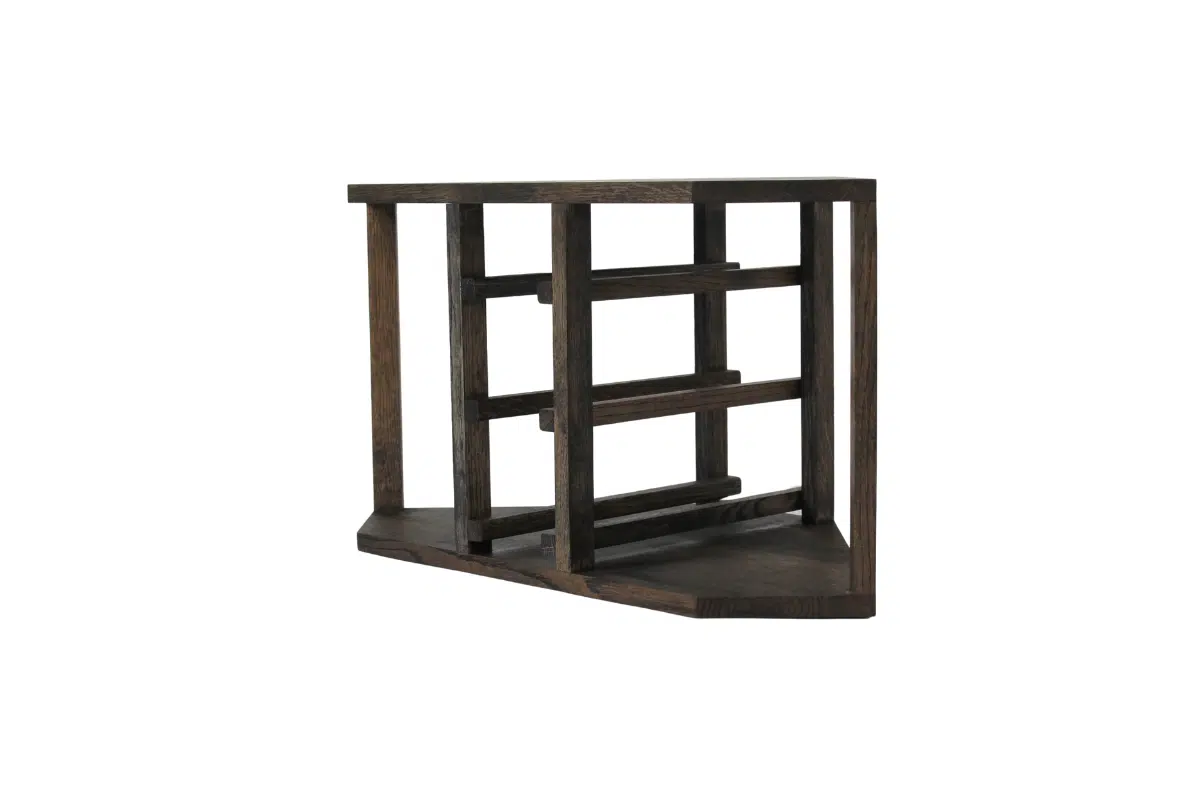 Wine Rack - Half Nia Corner - Smoked Oak - Image 2