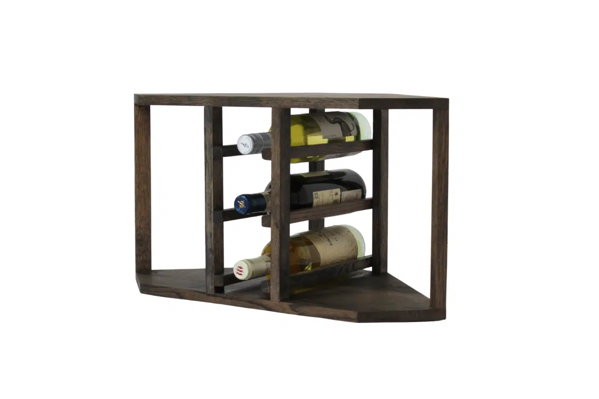 Wine Rack - Half Nia Corner - Smoked Oak - Image 5