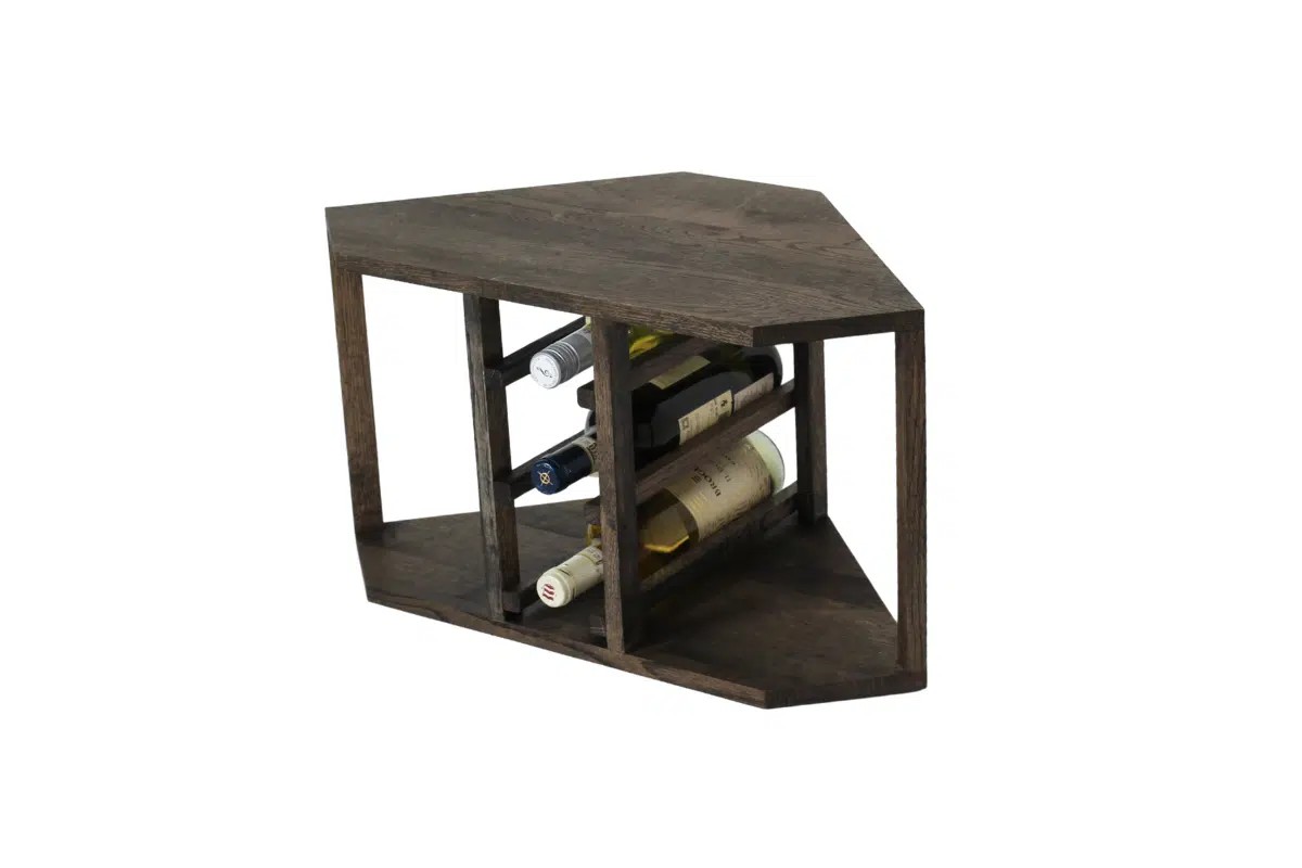 Wine Rack - Half Nia Corner - Smoked Oak - Image 6