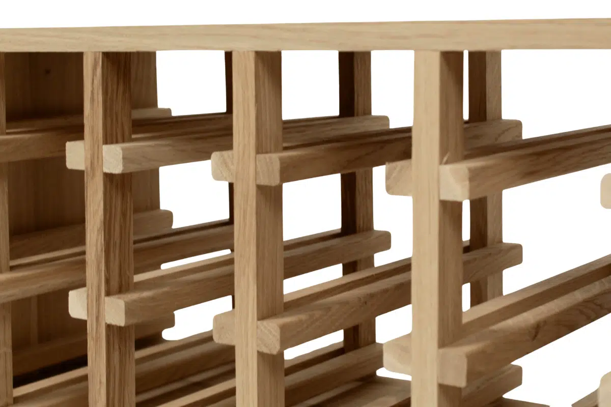 Wine Rack - Half Reese Horizontal - Oak - Image 5