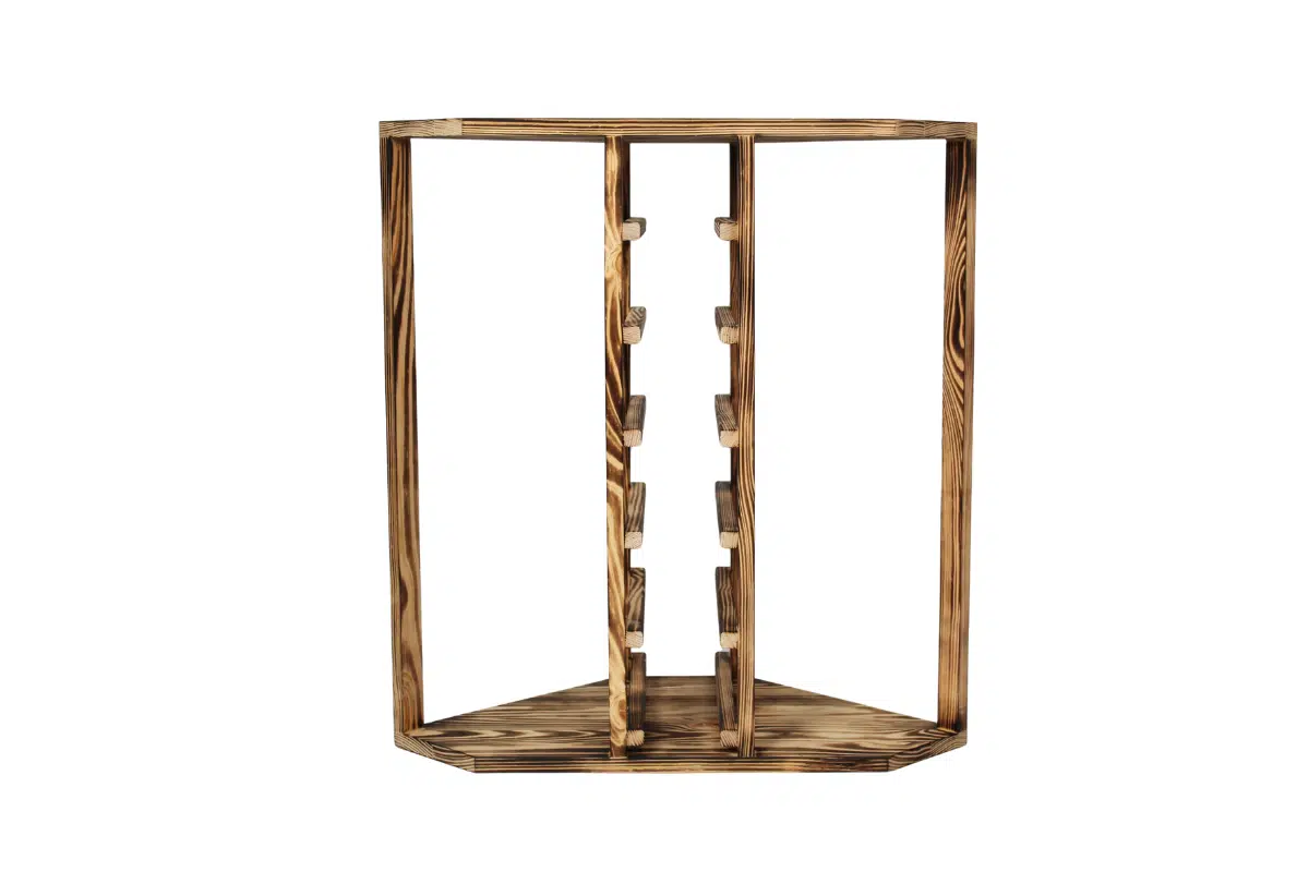 Wine Rack - Nia Corner - Burnt Pine