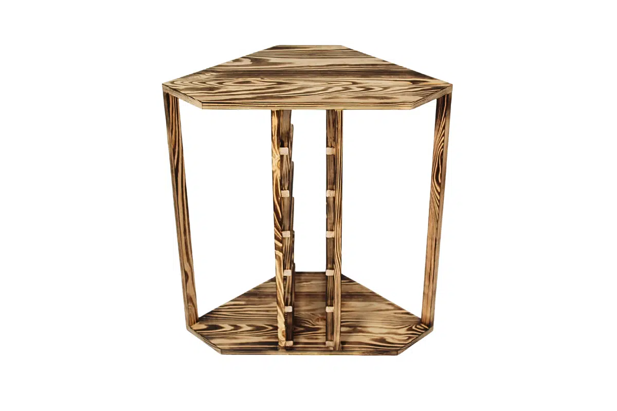 Wine Rack - Nia Corner - Burnt Pine - Image 2