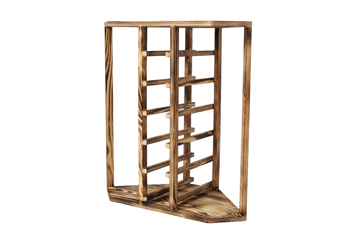 Wine Rack - Nia Corner - Burnt Pine - Image 3