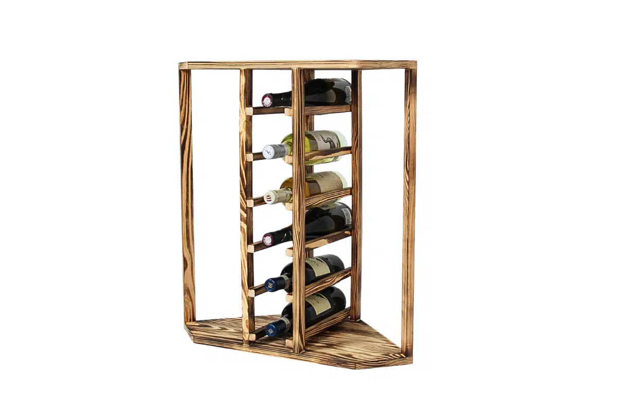 Wine Rack - Nia Corner - Burnt Pine - Image 5