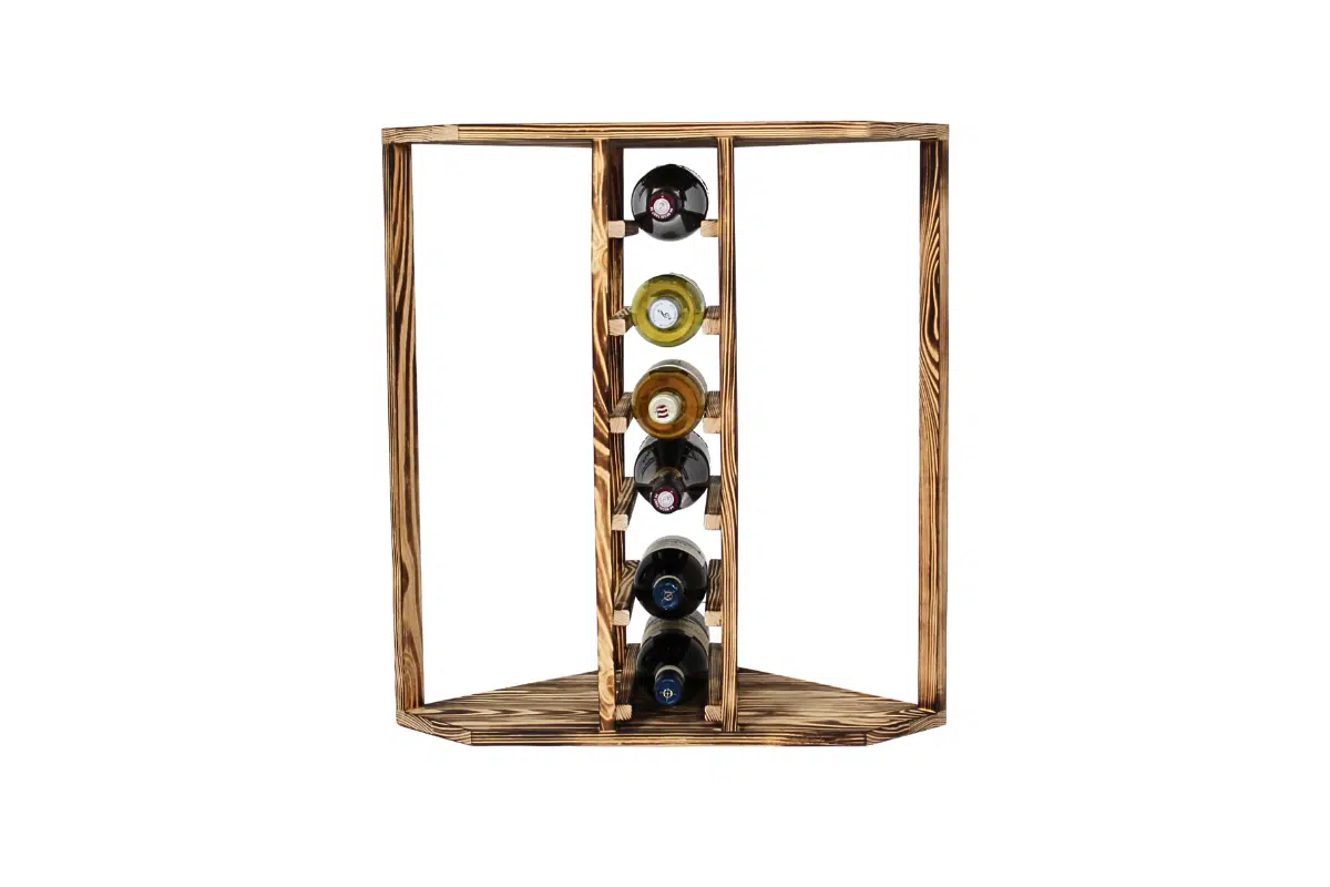 Wine Rack - Nia Corner - Burnt Pine - Image 6