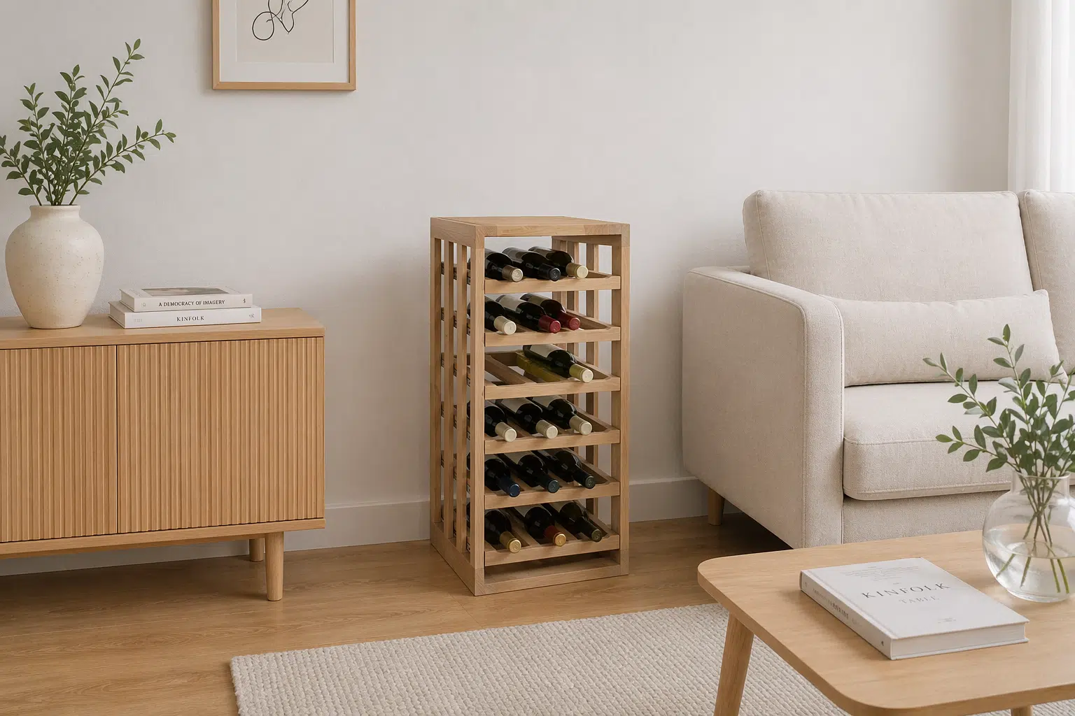 Wine Rack - Half Zoe Vertical - Oak